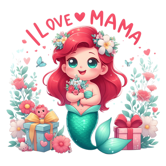 Mother's Day Mermaid Design - DTF Ready To Press