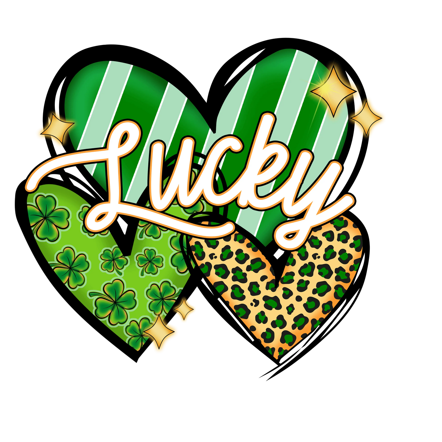 Lucky Heart Saint Patrick's Day Design - DTF Ready To Press