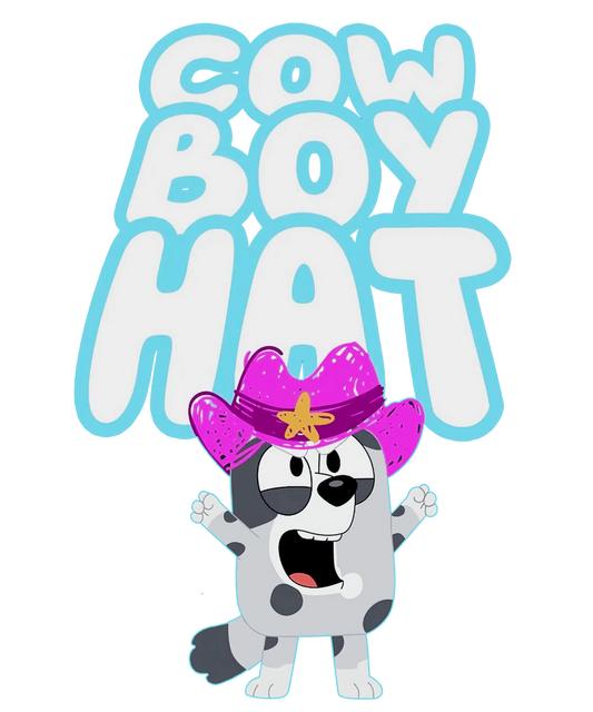 Cowboy Bluey Design - DTF Ready To Press