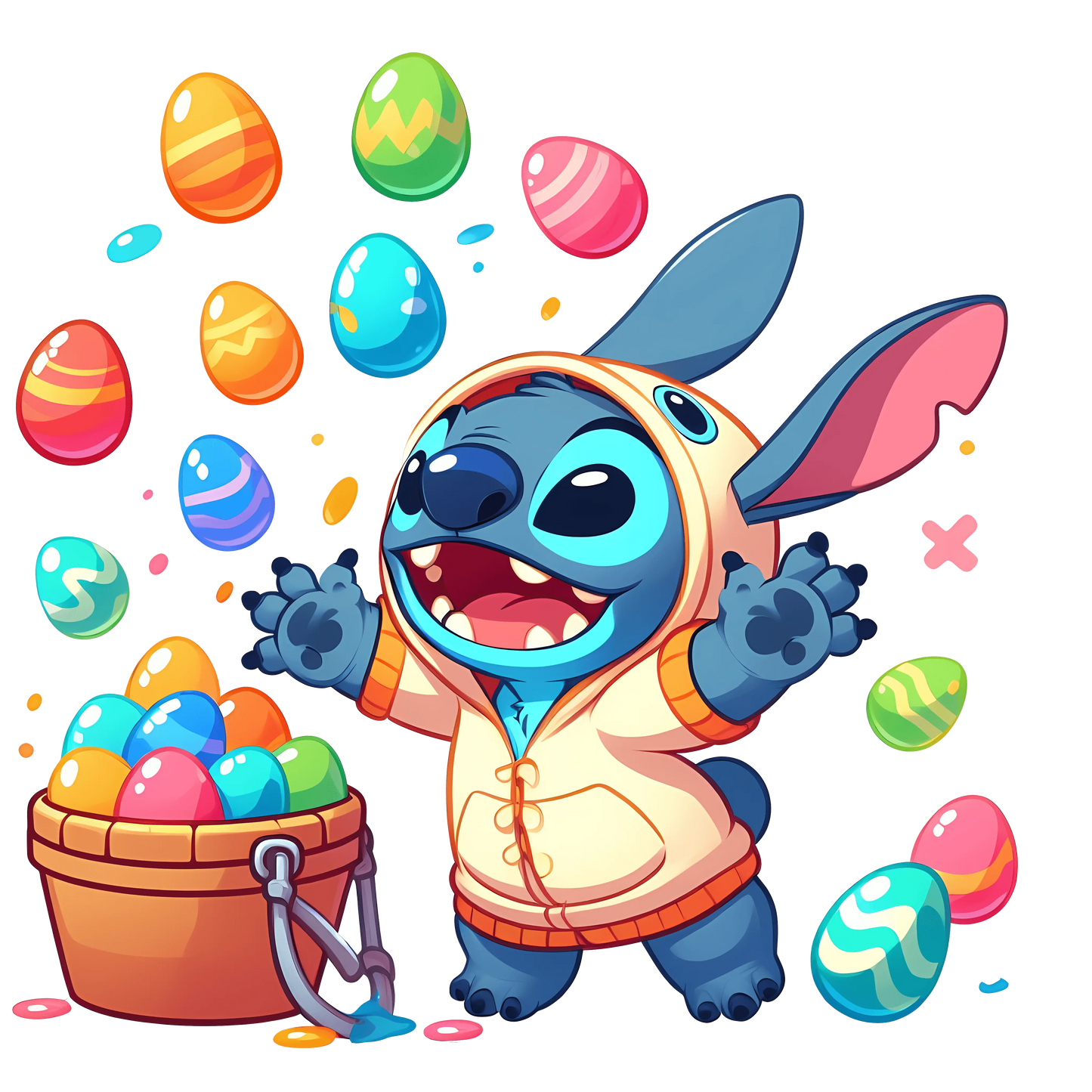 Happy Easter Bunny Egg Hunt Design - DTF Ready To Press