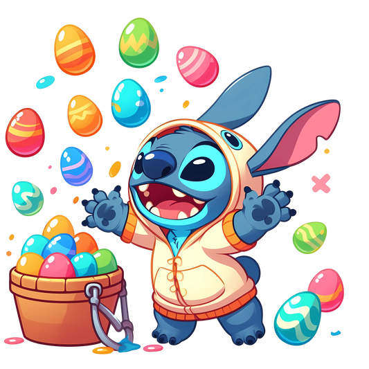 Happy Easter Bunny Egg Hunt Design - DTF Ready To Press