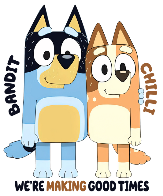 Matching Best Friends Bluey Design - DTF Ready To Press