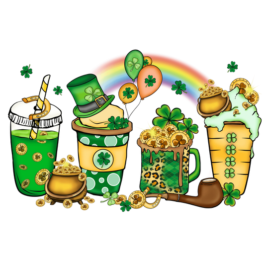 Saint Patrick's Day Drinks Design - DTF Ready To Press