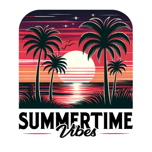 Summertime Vibes Design - DTF Ready To Press