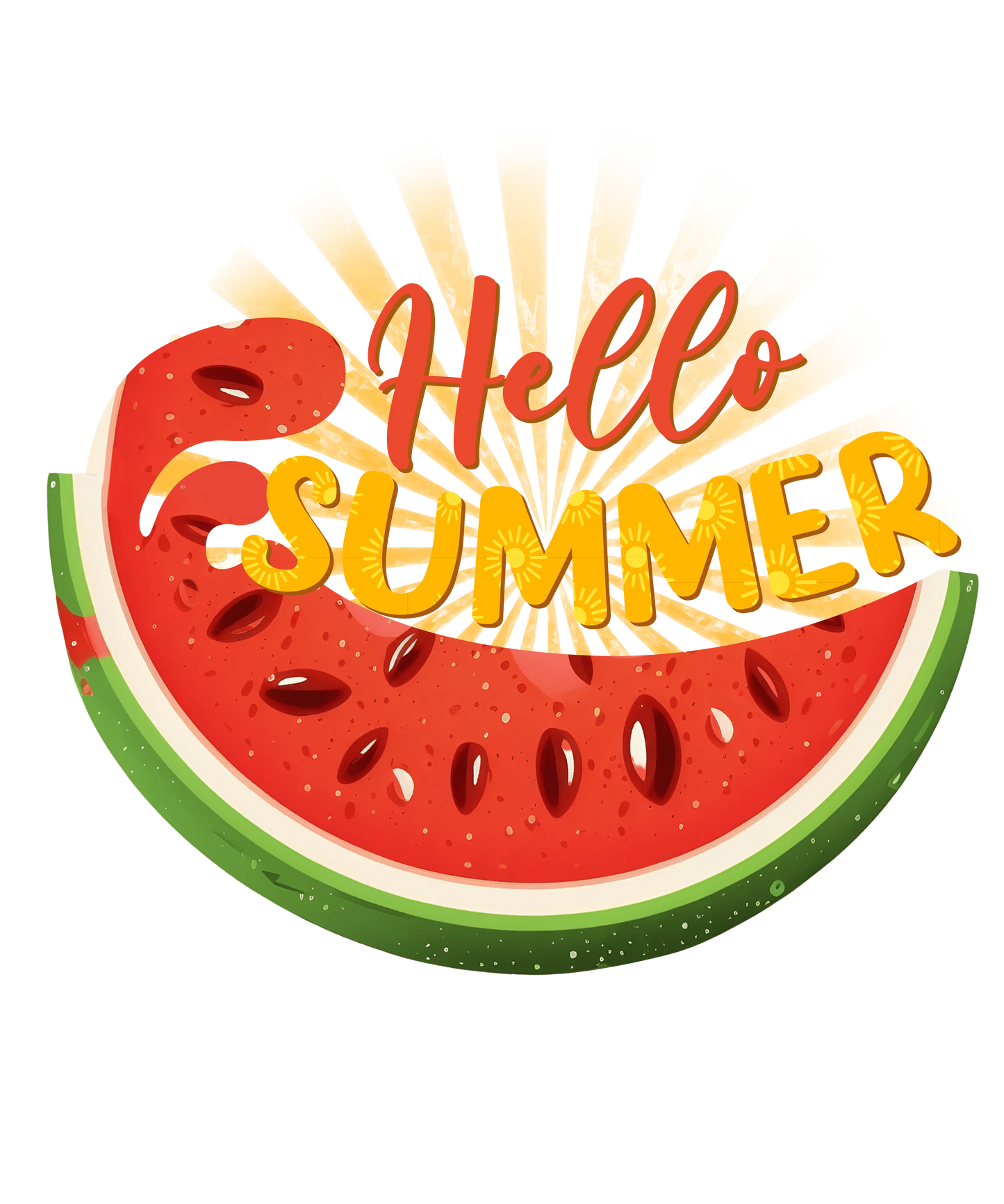 Hello Summer Design - DTF Ready To Press