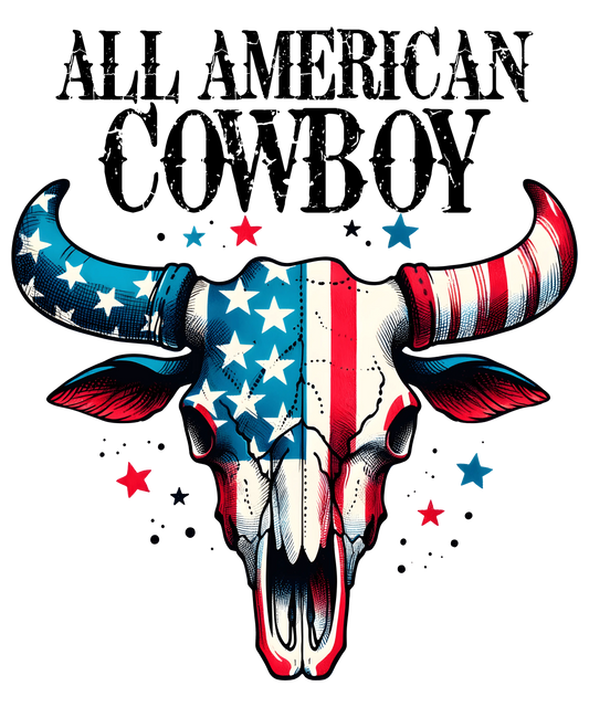 All American Cowboy Design - DTF Ready To Press