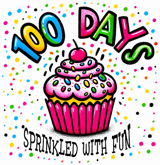 100 Days Sprinkled With Fun Design - DTF Ready To Press