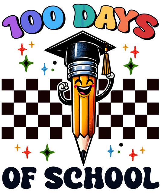100 days of School Kids Design - DTF Ready To Press