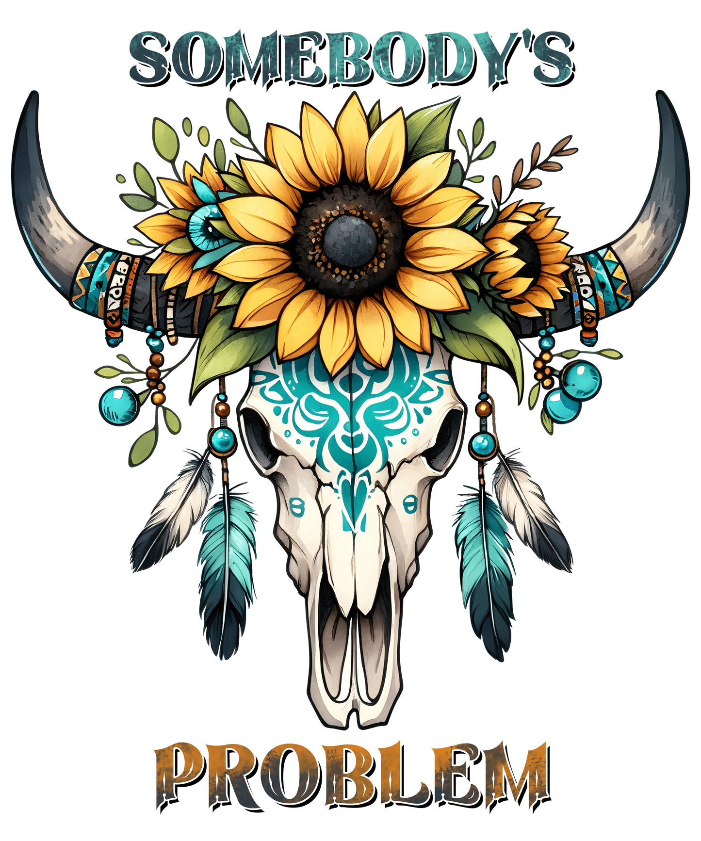 Somebody's Problem Cow Design - DTF Ready To Press
