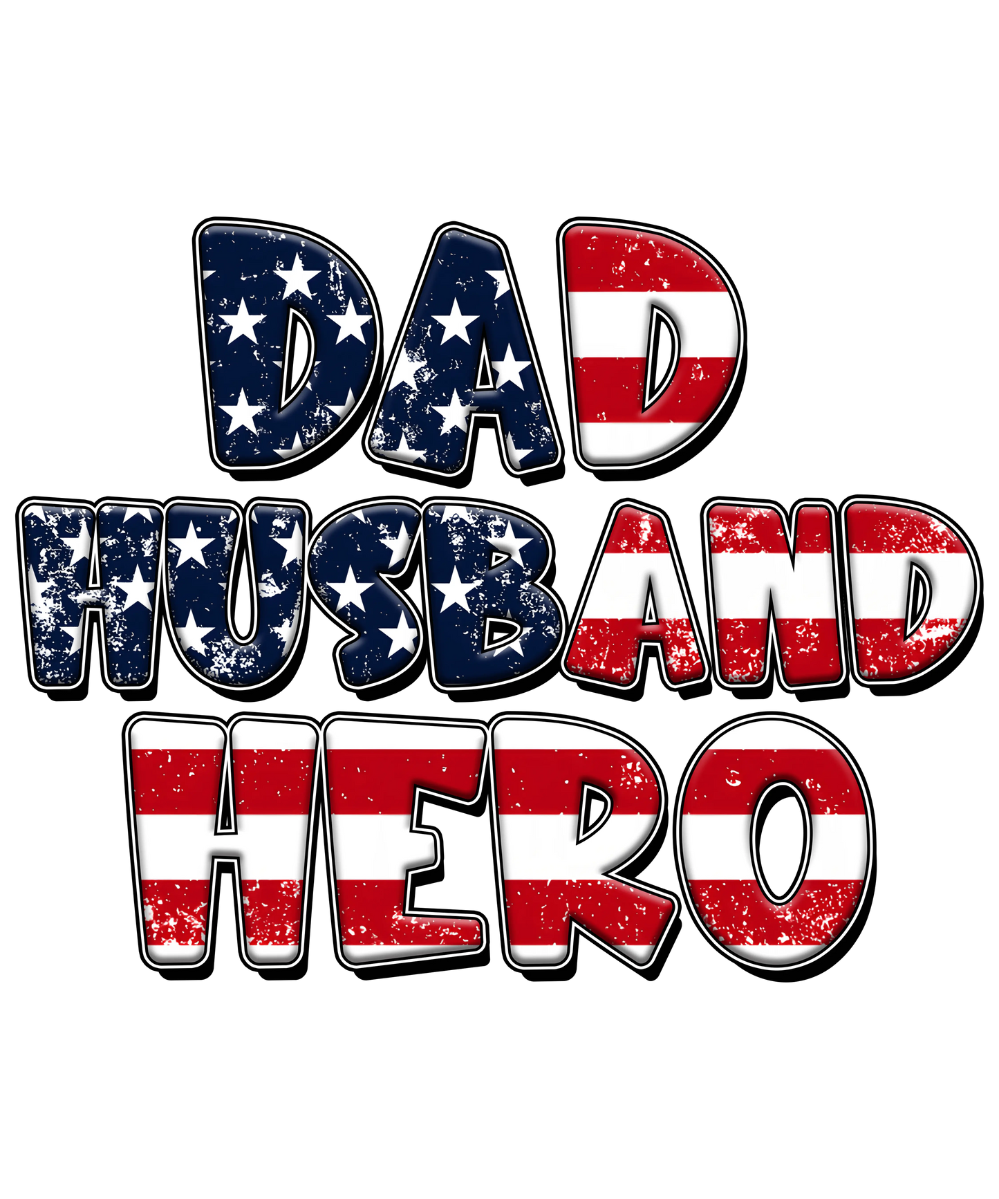Dad Husband Hero Design - DTF Ready To Press
