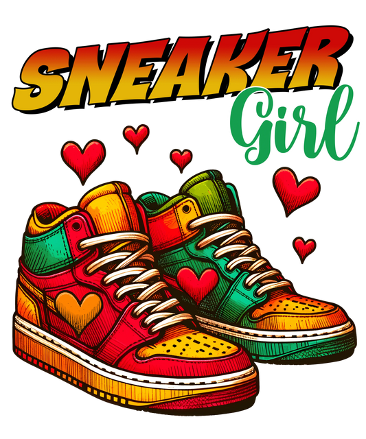 Sneaker Girl Juneteenth Design - DTF Ready To Press