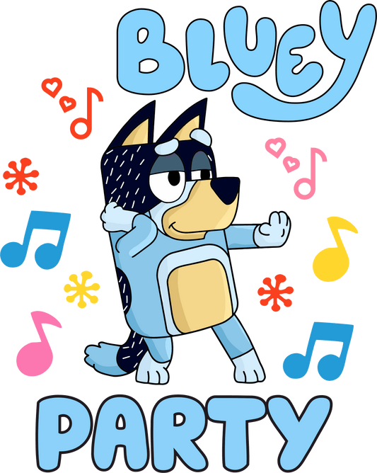 Party Bluey Design - DTF Ready To Press