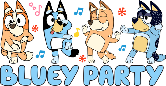 Friends And Bluey Party Design - DTF Ready To Press