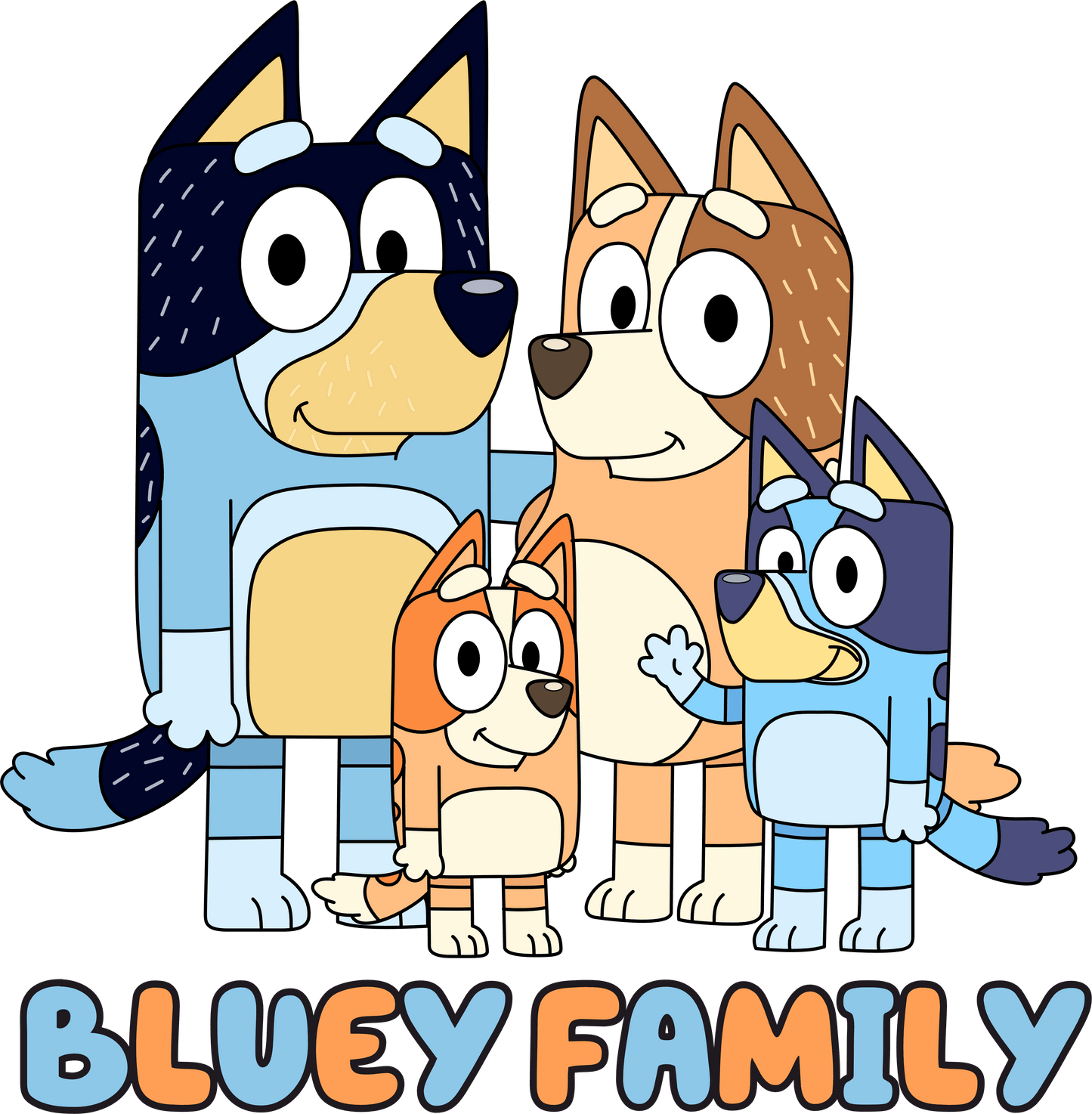 Bluey Family Design - DTF Ready To Press