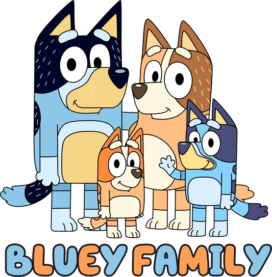 Bluey Family Design - DTF Ready To Press