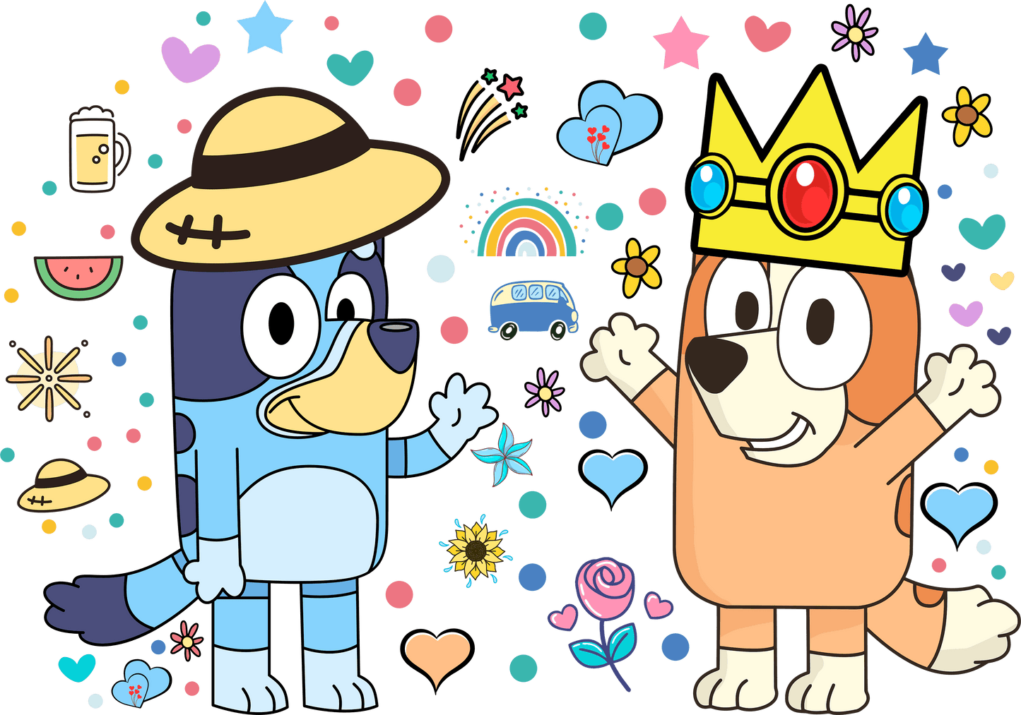 Bluey And Bingo Design - DTF Ready To Press