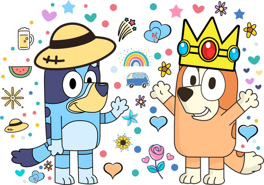 Bluey And Bingo Design - DTF Ready To Press
