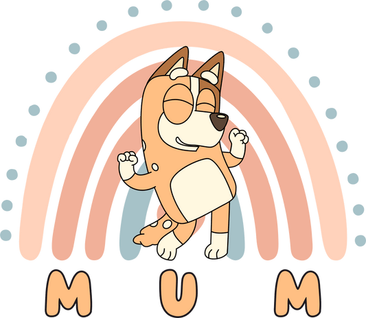 Bluey Mum Chilli Dance Design - DTF Ready To Press