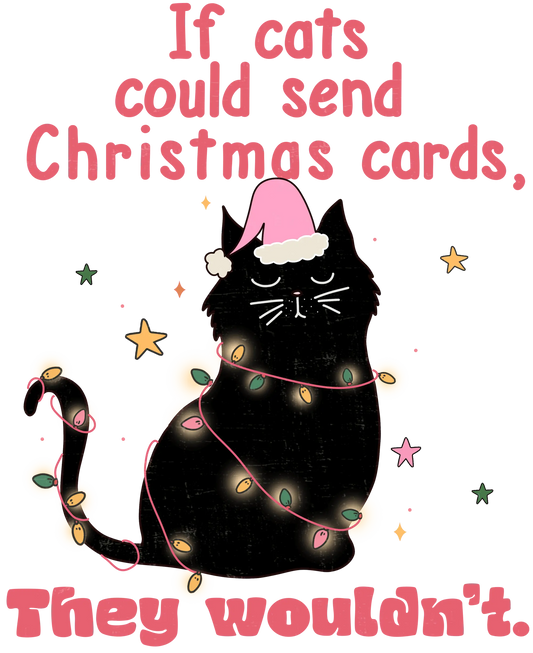 Cats Christmas Cards Design - DTF Ready To Press