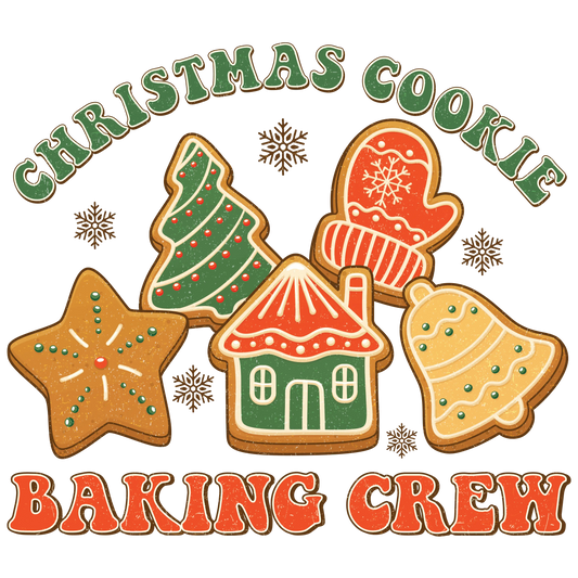 Christmas Cookie Baking Crew Design - DTF Ready To Press