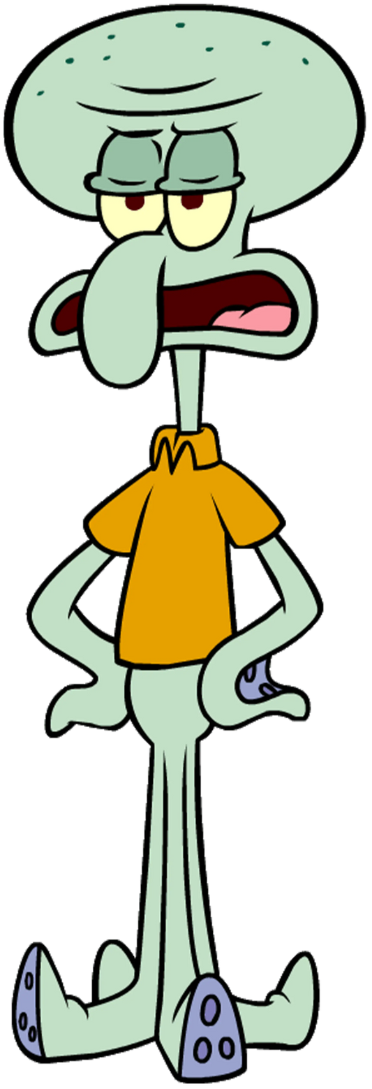 Sponge Bob Squidward Cartoon Design - DTF Ready To Press