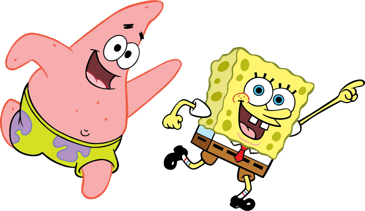 Sponge Bob And Patrick Cartoon Design - DTF Ready To Press