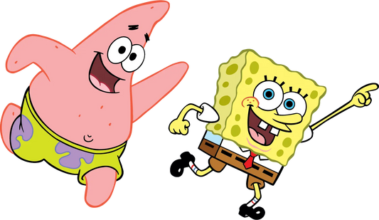 Sponge Bob And Patrick Cartoon Design - DTF Ready To Press
