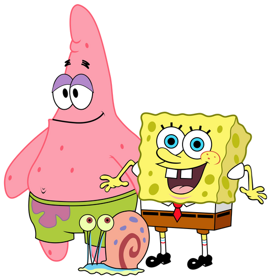 Sponge Bob, Gary And Patrick Cartoon Design - DTF Ready To Press