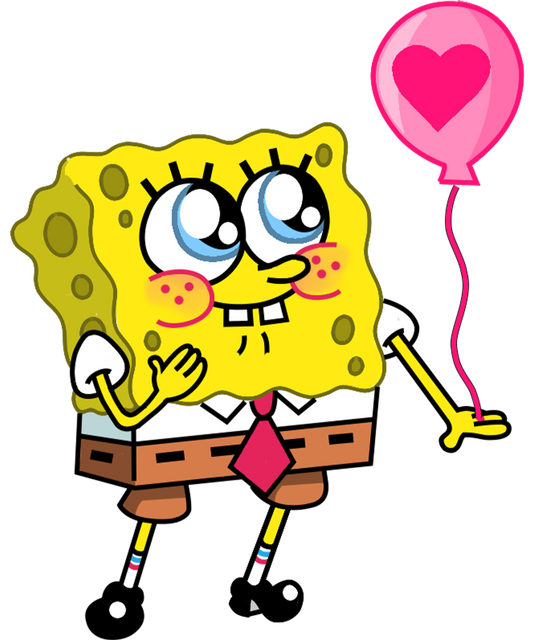 Sponge Bob Cartoon Love Design - DTF Ready To Press