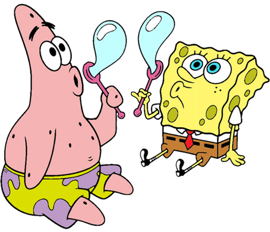 Sponge Bob And Patrick Cartoon Design - DTF Ready To Press
