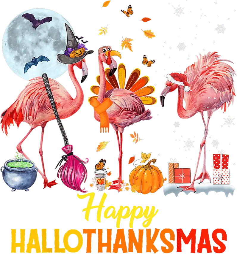 Happy Hallothanksmas Design - DTF Ready To Press