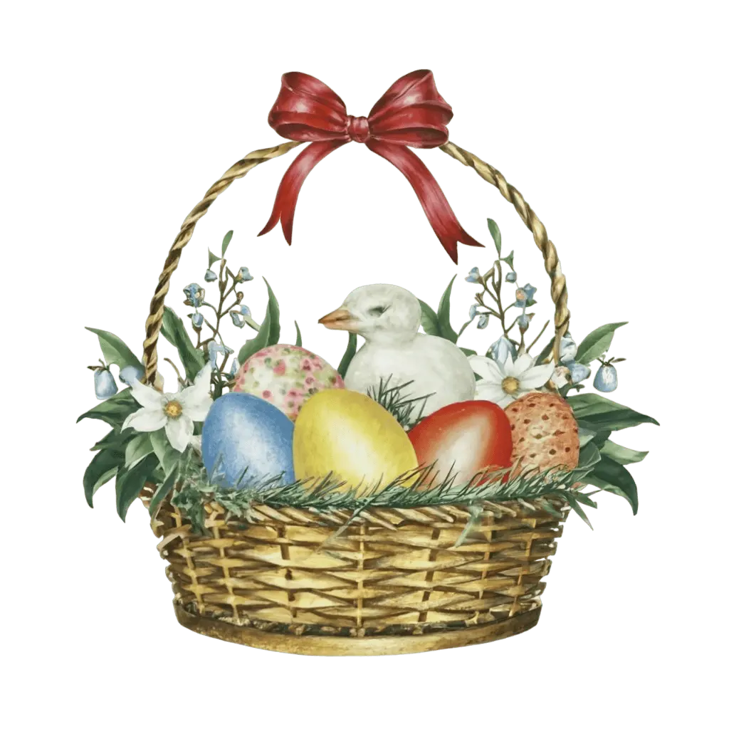 Easter Egg Basket Design - DTF Ready To Press