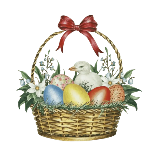 Easter Egg Basket Design - DTF Ready To Press