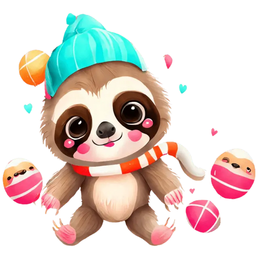 Easter Cute Sloth Design - DTF Ready To Press