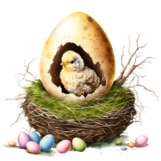 Cute Chick Easter Design - DTF Ready To Press