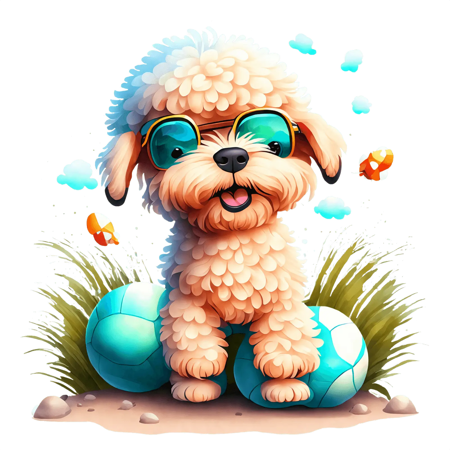Cute Poodle Easter Design - DTF Ready To Press
