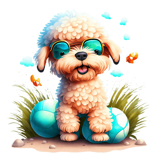 Cute Poodle Easter Design - DTF Ready To Press