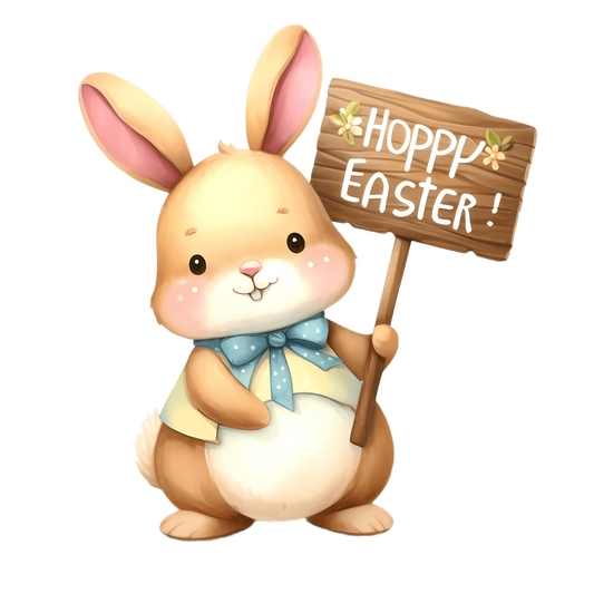 Happy Easter Egg Hunting Party Design - DTF Ready To Press