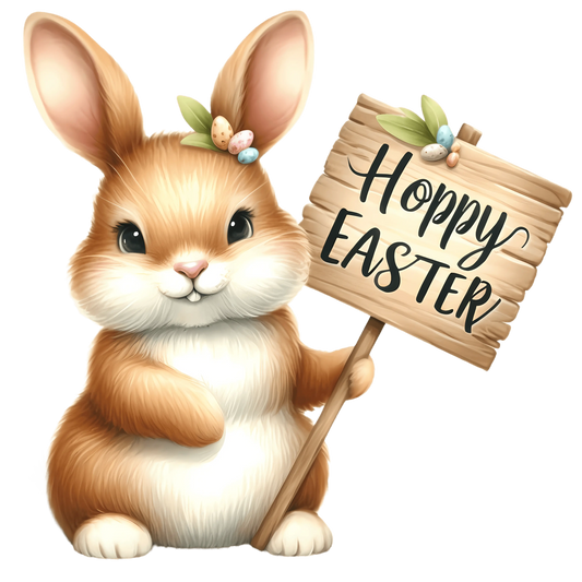 Happy Easter Bunny Party Design - DTF Ready To Press