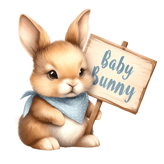 Baby Bunny Easter Design - DTF Ready To Press