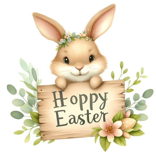 Happy Easter Bunny Party Design - DTF Ready To Press