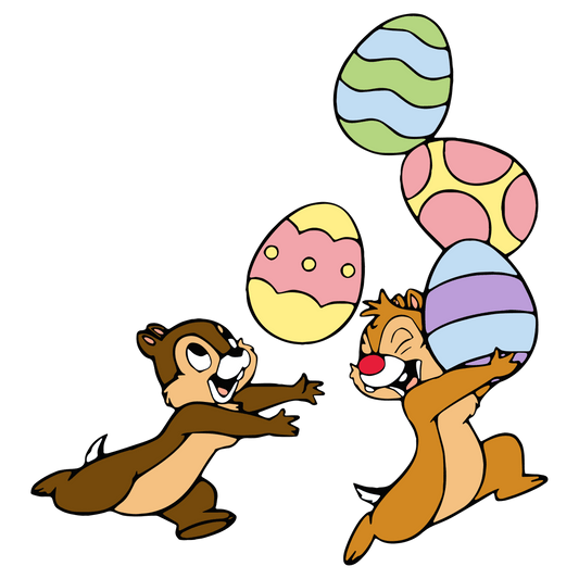 Easter Squirrel Egg Hunting Design - DTF Ready To Press