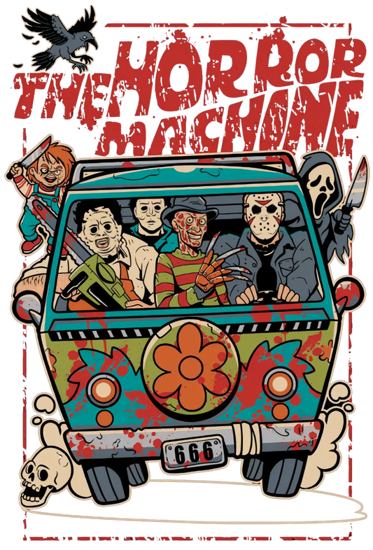 The Horror Machine Halloween Design - DTF Ready To Press