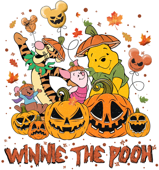 Winnie The Pooh Halloween Design - DTF Ready To Press