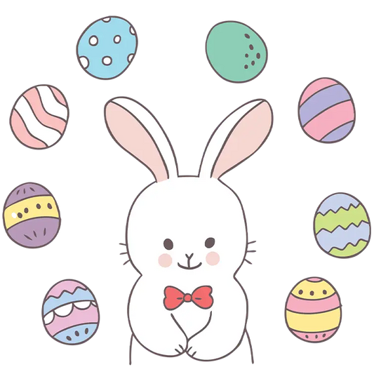Cute Bunny Easter Design - DTF Ready To Press