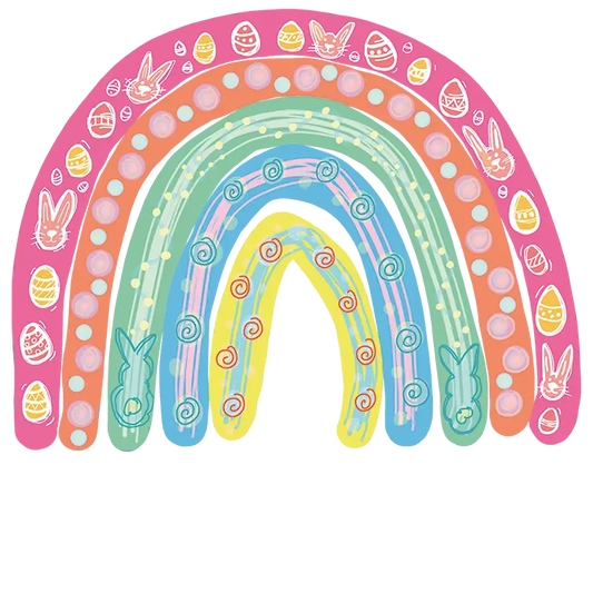 Easter Rainbow Design - DTF Ready To Press