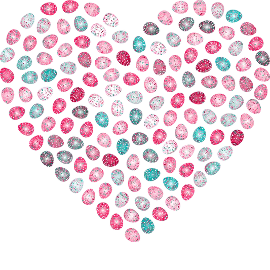 Eggs Of Heart Easter Design - DTF Ready To Press