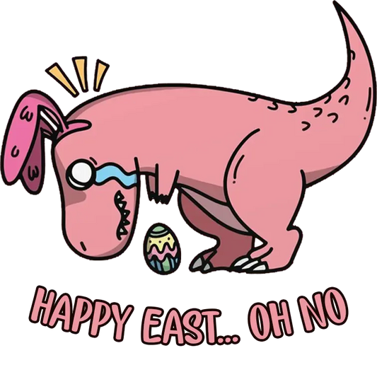 Happy Easter Dino Design - DTF Ready To Press