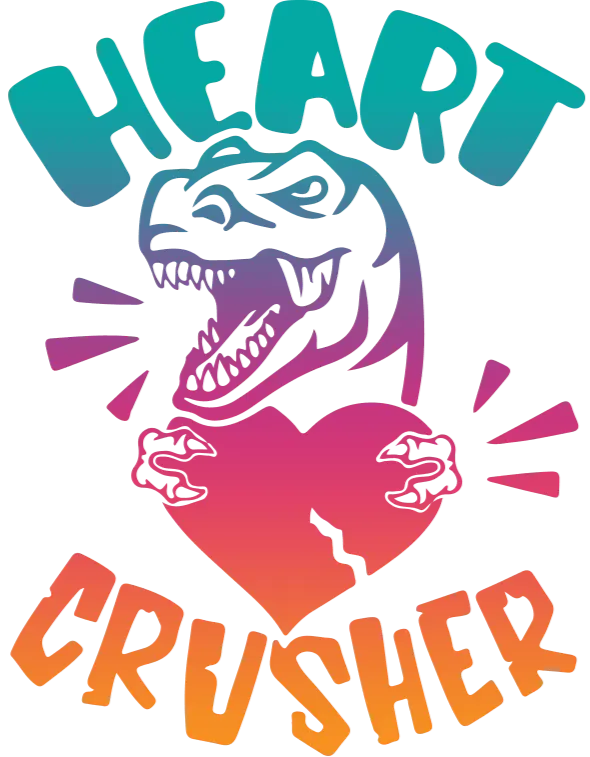 Heart Crusher Valentine's Day Design - DTF Ready To Press