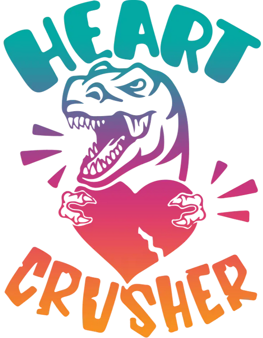 Heart Crusher Valentine's Day Design - DTF Ready To Press